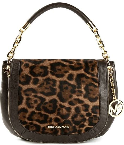 michael kors leopard crossbody purse